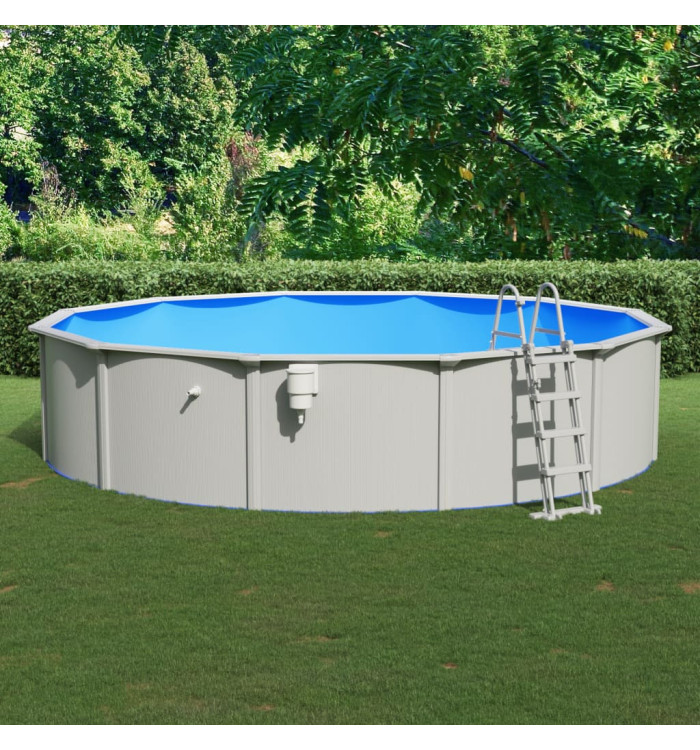 Piscine avec échelle de sécurité 550x120 cm | Mobilier & Déco