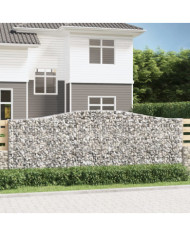 Paniers à gabions arqués 9 pcs 400x30x140/160 cm Fer galvanisé | Mobilier & Déco