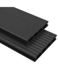 Panneaux de terrasse WPC avec accessoires 10 m² 4 m Anthracite | Mobilier & Déco