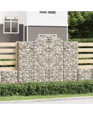 Paniers à gabions arqués 18 pcs 200x50x160/180 cm Fer galvanisé | Mobilier & Déco