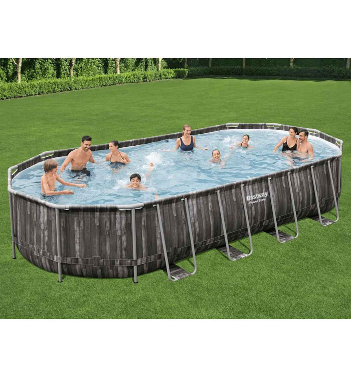 Bestway Ensemble de piscine ovale 7,32x3,66x1,22 m | Mobilier & Déco