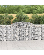 Paniers à gabions arqués 20 pcs 300x30x100/120 cm fer galvanisé | Mobilier & Déco