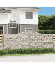 Paniers à gabions arqués 8 pcs 400x30x140/160 cm Fer galvanisé | Mobilier & Déco