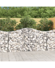 Paniers à gabions arqués 15 pcs 200x50x100/120 cm fer galvanisé | Mobilier & Déco