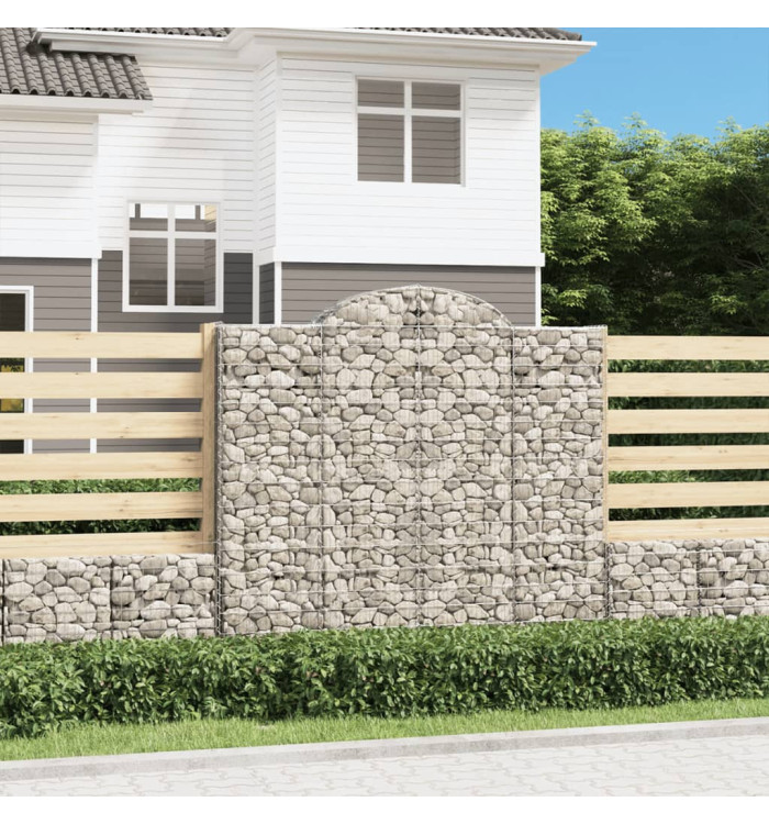 Paniers à gabions arqués 18 pcs 200x50x180/200 cm Fer galvanisé | Mobilier & Déco