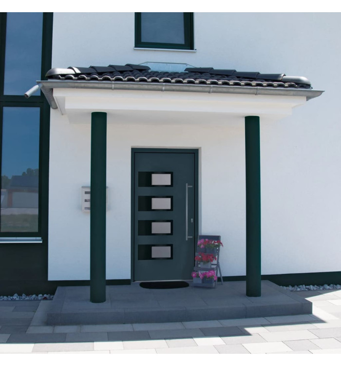Porte d'entrée Anthracite 100x210 cm Aluminium et PVC | Mobilier & Déco