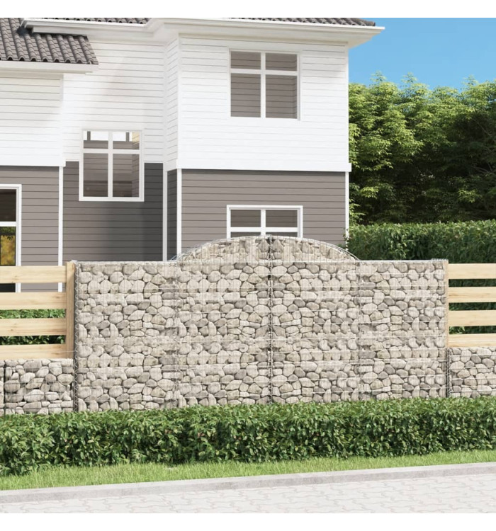 Paniers à gabions arqués 13 pcs 300x30x140/160 cm fer galvanisé | Mobilier & Déco