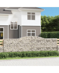 Paniers à gabions arqués 10 pcs 400x30x120/140 cm Fer galvanisé | Mobilier & Déco