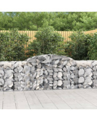 Paniers à gabions arqués 30 pcs 300x50x80/100 cm fer galvanisé | Mobilier & Déco