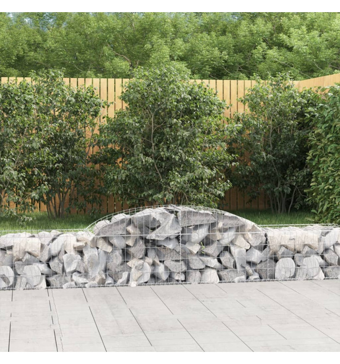 Paniers à gabions arqués 15 pcs 300x50x40/60 cm fer galvanisé | Mobilier & Déco