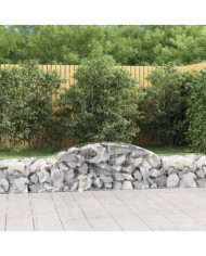 Paniers à gabions arqués 15 pcs 300x50x40/60 cm fer galvanisé | Mobilier & Déco