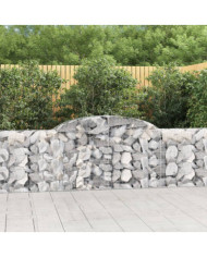 Paniers à gabions arqués 17 pcs 300x30x80/100 cm fer galvanisé | Mobilier & Déco
