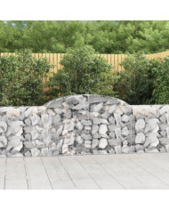Paniers à gabions arqués 13 pcs 300x30x80/100 cm fer galvanisé | Mobilier & Déco
