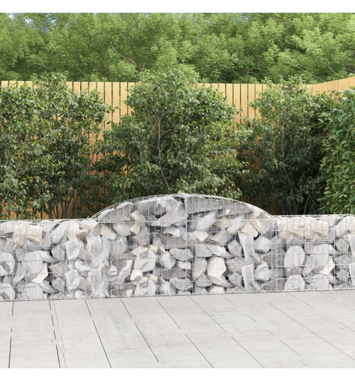 Paniers à gabions arqués 17 pcs 300x30x60/80 cm Fer galvanisé | Mobilier & Déco