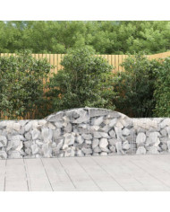 Paniers à gabions arqués 17 pcs 300x30x60/80 cm Fer galvanisé | Mobilier & Déco