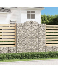 Paniers à gabions arqués 14 pcs 200x50x220/240 cm Fer galvanisé | Mobilier & Déco