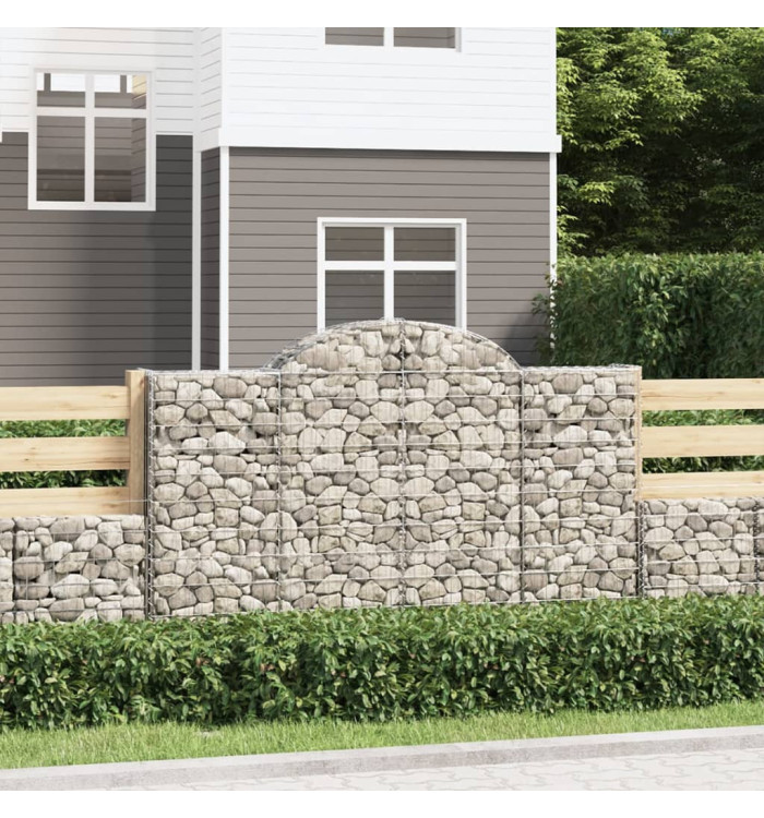 Paniers à gabions arqués 50 pcs 200x50x120/140 cm Fer galvanisé | Mobilier & Déco
