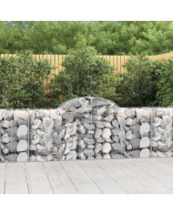 Paniers à gabions arqués 40 pcs 200x50x80/100 cm Fer galvanisé | Mobilier & Déco