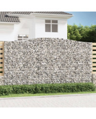 Paniers à gabions arqués 7 pcs 400x50x220/240 cm Fer galvanisé | Mobilier & Déco