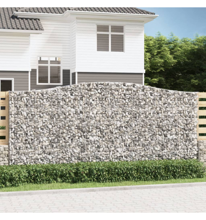 Paniers à gabions arqués 7 pcs 400x50x180/200 cm Fer galvanisé | Mobilier & Déco