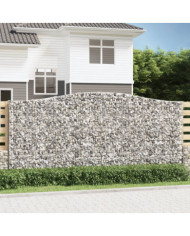 Paniers à gabions arqués 8 pcs 400x30x180/200 cm Fer galvanisé | Mobilier & Déco