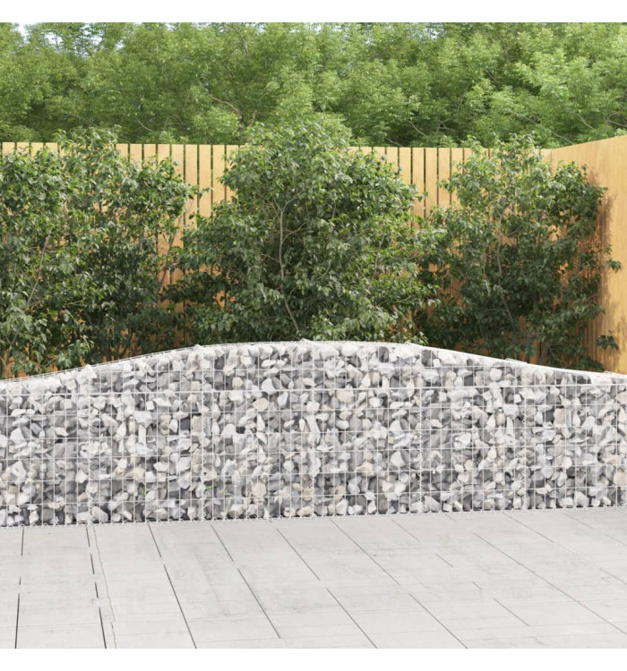 Paniers à gabions arqués 20 pcs 400x30x60/80 cm Fer galvanisé | Mobilier & Déco
