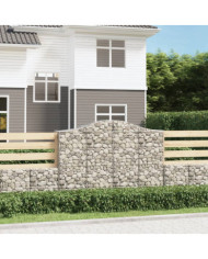 Paniers à gabions arqués 25 pcs 200x50x140/160 cm Fer galvanisé | Mobilier & Déco