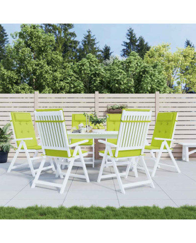 Coussins de chaise à dossier haut lot de 6 vert vif | Mobilier & Déco