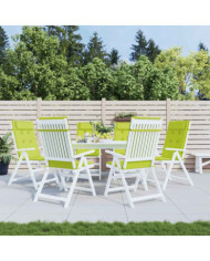 Coussins de chaise à dossier haut lot de 6 vert vif | Mobilier & Déco