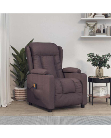 Fauteuil de massage Marron foncé Tissu | Mobilier & Déco
