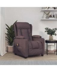 Fauteuil de massage Marron foncé Tissu | Mobilier & Déco