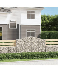 Paniers à gabions arqués 18 pcs 200x30x120/140 cm Fer galvanisé | Mobilier & Déco