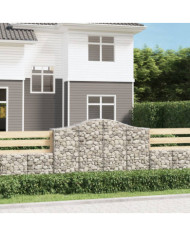 Paniers à gabions arqués 40 pcs 200x50x120/140 cm Fer galvanisé | Mobilier & Déco