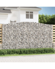 Paniers à gabions arqués 6 pcs 400x30x220/240 cm Fer galvanisé | Mobilier & Déco