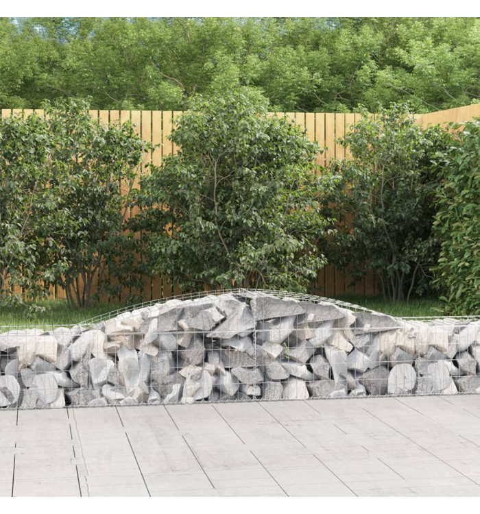 Paniers à gabions arqués 25 pcs 400x50x40/60 cm Fer galvanisé | Mobilier & Déco