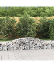 Paniers à gabions arqués 25 pcs 400x50x40/60 cm Fer galvanisé | Mobilier & Déco