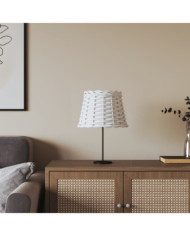 Abat-jour blanc Ø20x15 cm osier | Mobilier & Déco