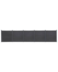 Ensemble de panneaux de clôture gris 872x186 cm WPC | Mobilier & Déco