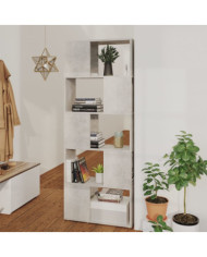 Bibliothèque/Séparateur de pièce Gris béton 60x24x155 cm | Mobilier & Déco