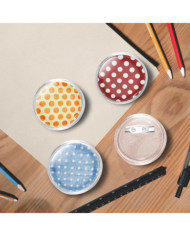 Kit de badges à bouton avec épingles 100 sets Acrylique 37 mm | Mobilier & Déco