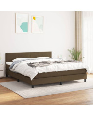 Sommier à lattes de lit avec matelas Marron foncé 160x200 cm | Mobilier & Déco