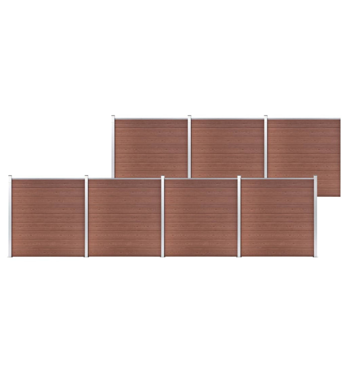 Clôture de jardin WPC 1218x186 cm Marron | Mobilier & Déco
