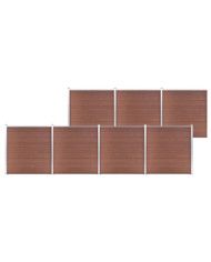 Clôture de jardin WPC 1218x186 cm Marron | Mobilier & Déco