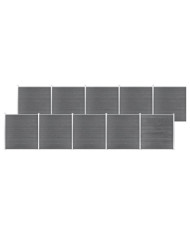 Clôture de jardin WPC 1737x186 cm Gris | Mobilier & Déco