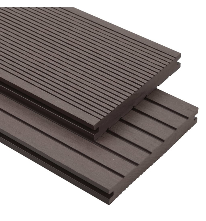 Panneaux de terrasse et accessoires WPC 16m² 2,2 m Marron foncé | Mobilier & Déco