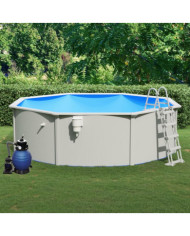 Piscine avec pompe filtrante à sable et échelle 460x120 cm | Mobilier & Déco