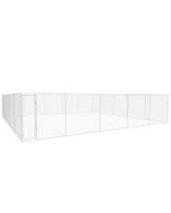 Chenil extérieur pour chiens Acier galvanisé 950x950x185 cm | Mobilier & Déco