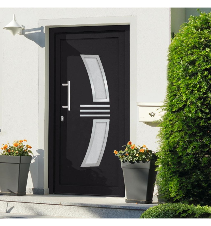 Porte d'entrée Anthracite 88x200 cm | Mobilier & Déco