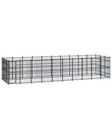 Chenil d'extérieur pour chiens Acier 27,65 m² | Mobilier & Déco