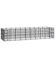 Chenil d'extérieur pour chiens Acier 27,65 m² | Mobilier & Déco